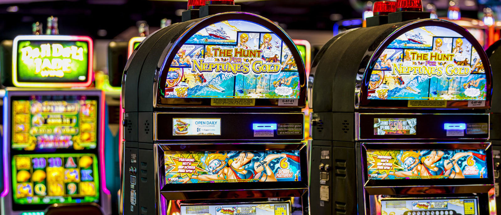 The Hunt for Neptunes Gold electronic game at Guymon, Oklahoma casino.